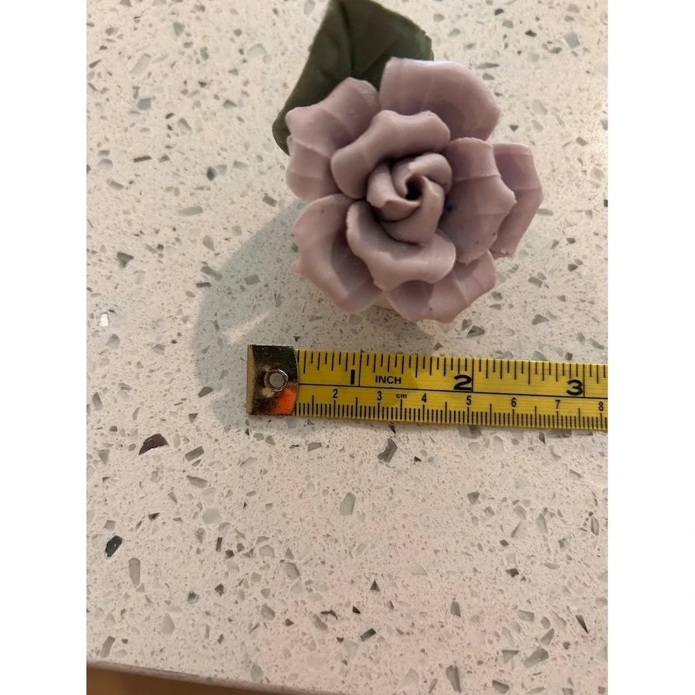 Set of 20 Vitge.Porcelain Flower Wedding Table Card Holders Lavender Cream Roses